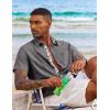 imageCOOFANDY Mens Button Down Shirts Short Sleeve Casual Shirts Summer Beach Shirts Vacation Wedding Shirts with PocketAdark Grey