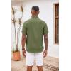 imageCOOFANDY Mens Button Down Shirts Short Sleeve Casual Shirts Summer Beach Shirts Vacation Wedding Shirts with PocketArmy Green