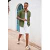imageCOOFANDY Mens Button Down Shirts Short Sleeve Casual Shirts Summer Beach Shirts Vacation Wedding Shirts with PocketArmy Green
