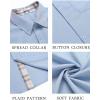 imageCOOFANDY Mens Button Down Shirts Short Sleeve Casual Shirts Summer Beach Shirts Vacation Wedding Shirts with PocketClear Blue