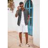 imageCOOFANDY Mens Button Down Shirts Short Sleeve Casual Shirts Summer Beach Shirts Vacation Wedding Shirts with PocketDeep Grey