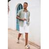 imageCOOFANDY Mens Button Down Shirts Short Sleeve Casual Shirts Summer Beach Shirts Vacation Wedding Shirts with PocketGreen