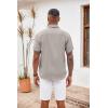 imageCOOFANDY Mens Button Down Shirts Short Sleeve Casual Shirts Summer Beach Shirts Vacation Wedding Shirts with PocketGrey