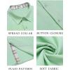 imageCOOFANDY Mens Button Down Shirts Short Sleeve Casual Shirts Summer Beach Shirts Vacation Wedding Shirts with PocketIce Green