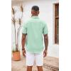 imageCOOFANDY Mens Button Down Shirts Short Sleeve Casual Shirts Summer Beach Shirts Vacation Wedding Shirts with PocketIce Green