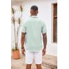 imageCOOFANDY Mens Button Down Shirts Short Sleeve Casual Shirts Summer Beach Shirts Vacation Wedding Shirts with PocketLight Green