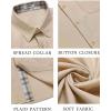 imageCOOFANDY Mens Button Down Shirts Short Sleeve Casual Shirts Summer Beach Shirts Vacation Wedding Shirts with PocketLight Khaki