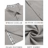 imageCOOFANDY Mens Button Down Shirts Short Sleeve Casual Shirts Summer Beach Shirts Vacation Wedding Shirts with PocketPale Grey
