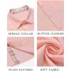 imageCOOFANDY Mens Button Down Shirts Short Sleeve Casual Shirts Summer Beach Shirts Vacation Wedding Shirts with PocketPink