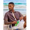imageCOOFANDY Mens Button Down Shirts Short Sleeve Casual Shirts Summer Beach Shirts Vacation Wedding Shirts with PocketRed
