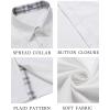 imageCOOFANDY Mens Button Down Shirts Short Sleeve Casual Shirts Summer Beach Shirts Vacation Wedding Shirts with PocketWhite
