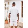 imageCOOFANDY Mens Button Down Shirts Short Sleeve Casual Shirts Summer Beach Shirts Vacation Wedding Shirts with PocketWhite