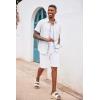 imageCOOFANDY Mens Button Down Shirts Short Sleeve Casual Shirts Summer Beach Shirts Vacation Wedding Shirts with PocketWhite