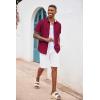 imageCOOFANDY Mens Button Down Shirts Short Sleeve Casual Shirts Summer Beach Shirts Vacation Wedding Shirts with PocketWine Red
