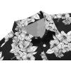 imageCOOFANDY Mens Casual Button Down Shirts Short Sleeve Textured Summer Beach Shirt with PocketBlackwhite Floral