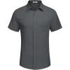 imageCOOFANDY Mens Casual Button Down Shirts Short Sleeve Textured Summer Beach Shirt with PocketDark Grey