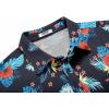 imageCOOFANDY Mens Casual Button Down Shirts Short Sleeve Textured Summer Beach Shirt with PocketNavyred Floral