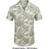 imageCOOFANDY Mens Hawaiian Shirt Short Sleeve Buttoon Down Shirts Casual Tropical Floral Summer Linen ShirtsAgreen Palm Leaf