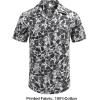 imageCOOFANDY Mens Hawaiian Shirt Short Sleeve Buttoon Down Shirts Casual Tropical Floral Summer Linen ShirtsBlack Floral