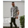 imageCOOFANDY Mens Hawaiian Shirt Short Sleeve Buttoon Down Shirts Casual Tropical Floral Summer Linen ShirtsBlack Floral