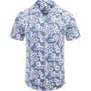 imageCOOFANDY Mens Hawaiian Shirt Short Sleeve Buttoon Down Shirts Casual Tropical Floral Summer Linen ShirtsBlue Floral