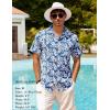 imageCOOFANDY Mens Hawaiian Shirt Short Sleeve Buttoon Down Shirts Casual Tropical Floral Summer Linen ShirtsBlue Floral