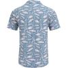 imageCOOFANDY Mens Hawaiian Shirt Short Sleeve Buttoon Down Shirts Casual Tropical Floral Summer Linen ShirtsBlue Shark