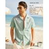 imageCOOFANDY Mens Hawaiian Shirt Short Sleeve Buttoon Down Shirts Casual Tropical Floral Summer Linen ShirtsCeladon Green