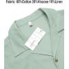 imageCOOFANDY Mens Hawaiian Shirt Short Sleeve Buttoon Down Shirts Casual Tropical Floral Summer Linen ShirtsCeladon Green