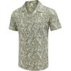 imageCOOFANDY Mens Hawaiian Shirt Short Sleeve Buttoon Down Shirts Casual Tropical Floral Summer Linen ShirtsCeladon Green Leaves