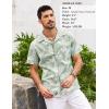 imageCOOFANDY Mens Hawaiian Shirt Short Sleeve Buttoon Down Shirts Casual Tropical Floral Summer Linen ShirtsCeladon Green Palm Leaf
