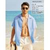 imageCOOFANDY Mens Hawaiian Shirt Short Sleeve Buttoon Down Shirts Casual Tropical Floral Summer Linen ShirtsDark Blue
