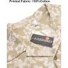 imageCOOFANDY Mens Hawaiian Shirt Short Sleeve Buttoon Down Shirts Casual Tropical Floral Summer Linen ShirtsKhaki Floral