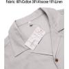 imageCOOFANDY Mens Hawaiian Shirt Short Sleeve Buttoon Down Shirts Casual Tropical Floral Summer Linen ShirtsLight Gray