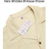 imageCOOFANDY Mens Hawaiian Shirt Short Sleeve Buttoon Down Shirts Casual Tropical Floral Summer Linen ShirtsLight Khaki