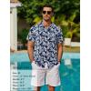 imageCOOFANDY Mens Hawaiian Shirt Short Sleeve Buttoon Down Shirts Casual Tropical Floral Summer Linen ShirtsNavy Floral