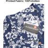 imageCOOFANDY Mens Hawaiian Shirt Short Sleeve Buttoon Down Shirts Casual Tropical Floral Summer Linen ShirtsNavy Floral
