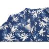 imageCOOFANDY Mens Hawaiian Shirt Short Sleeve Buttoon Down Shirts Casual Tropical Floral Summer Linen ShirtsNavy Leaves