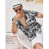 imageCOOFANDY Mens Hawaiian Shirt Short Sleeve Buttoon Down Shirts Casual Tropical Floral Summer Linen ShirtsPalm Leafblack