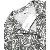 imageCOOFANDY Mens Hawaiian Shirt Short Sleeve Buttoon Down Shirts Casual Tropical Floral Summer Linen ShirtsPalm Leafblackwhite