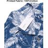 imageCOOFANDY Mens Hawaiian Shirt Short Sleeve Buttoon Down Shirts Casual Tropical Floral Summer Linen ShirtsPalm Leafblue