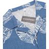 imageCOOFANDY Mens Hawaiian Shirt Short Sleeve Buttoon Down Shirts Casual Tropical Floral Summer Linen ShirtsPalm Leafdenim Blue