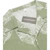 imageCOOFANDY Mens Hawaiian Shirt Short Sleeve Buttoon Down Shirts Casual Tropical Floral Summer Linen ShirtsPalm Leafgreen