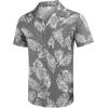 imageCOOFANDY Mens Hawaiian Shirt Short Sleeve Buttoon Down Shirts Casual Tropical Floral Summer Linen ShirtsPalm Leafgrey