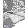 imageCOOFANDY Mens Hawaiian Shirt Short Sleeve Buttoon Down Shirts Casual Tropical Floral Summer Linen ShirtsPalm Leafgrey