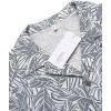 imageCOOFANDY Mens Hawaiian Shirt Short Sleeve Buttoon Down Shirts Casual Tropical Floral Summer Linen ShirtsPalm Leaflight Blue