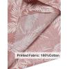imageCOOFANDY Mens Hawaiian Shirt Short Sleeve Buttoon Down Shirts Casual Tropical Floral Summer Linen ShirtsPalm Leafpink