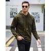 imageCOOFANDY Mens Hooded Sweatshirt Casual Long Sleeve Drawstring Waffle Knit Pullover HoodiesArmy Green
