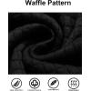 imageCOOFANDY Mens Hooded Sweatshirt Casual Long Sleeve Drawstring Waffle Knit Pullover HoodiesBlack