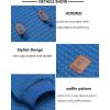 imageCOOFANDY Mens Hooded Sweatshirt Casual Long Sleeve Drawstring Waffle Knit Pullover HoodiesBlue